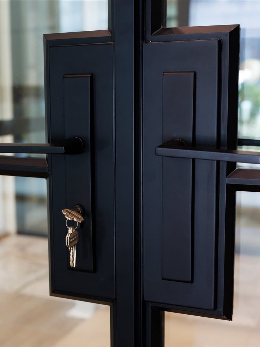 Architectural door hardware detail