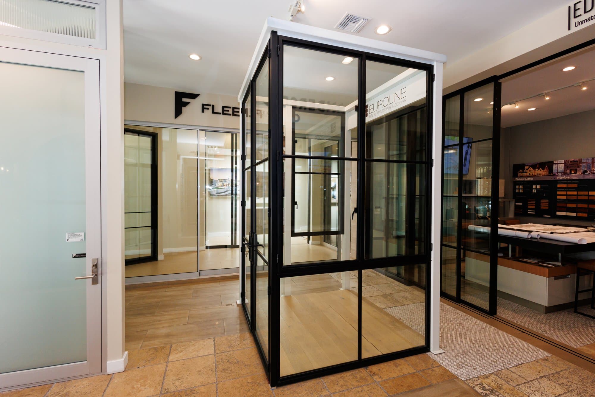 Euroline Steel Windows & Doors on display in the HDR Windows showroom