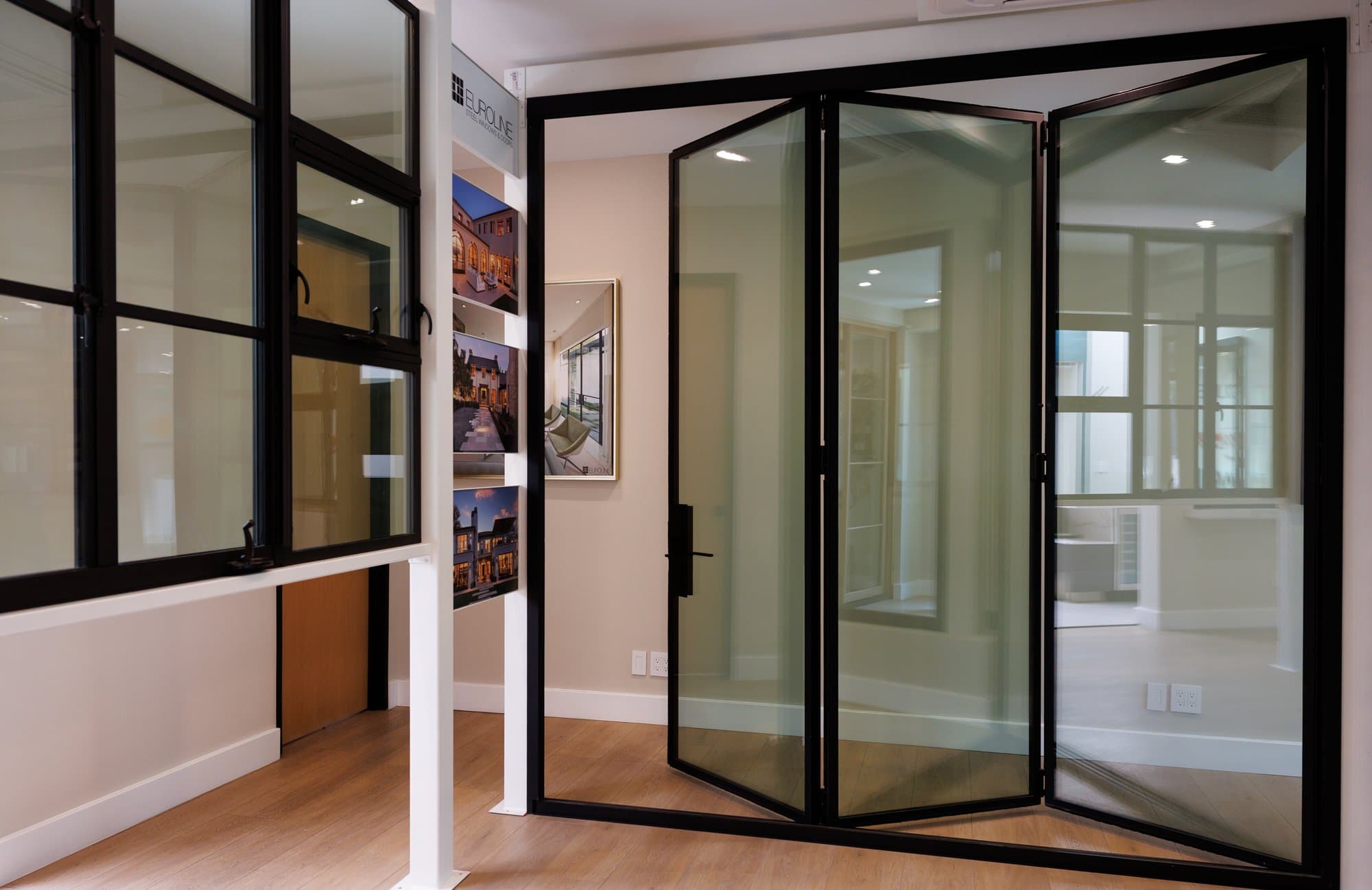Euroline Steel Windows & Doors on display in the HDR Windows showroom